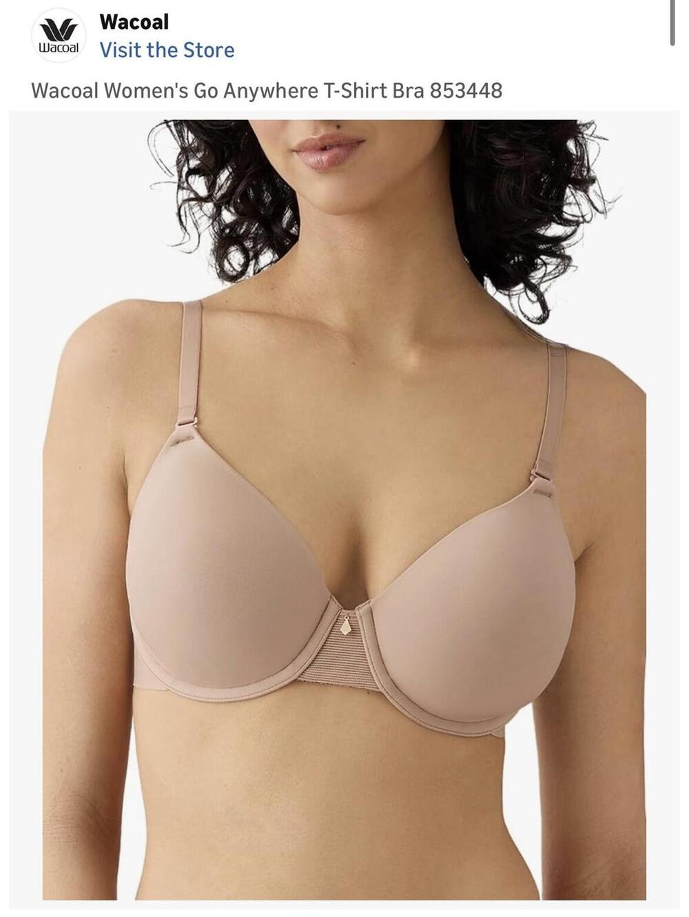 Wacoal Women's Go Anywhere T-Shirt Bra Convertible Nude